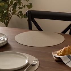 Set de table rond PVC Ø 38 cm – Rouge, noir ou beige – Moderne et pratique