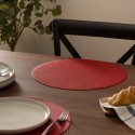 Set de table rond PVC Ø 38 cm – Rouge, noir ou beige – Moderne et pratique