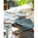 Lot de 3 serviettes de table Gaia 40x40 cm – 100% gaze de coton – Plusieurs couleurs