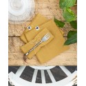 Lot de 3 serviettes de table Gaia 40x40 cm – 100% gaze de coton – Plusieurs couleurs