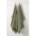 Lot de 2 essuie-mains Gaia 50x70 cm – 100% gaze de coton – Plusieurs coloris
