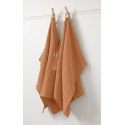 Lot de 2 essuie-mains Gaia 50x70 cm – 100% gaze de coton – Plusieurs coloris