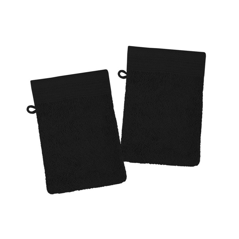 Lot de 2 gants de toilette Lylia 15x21 cm – 100% coton éponge – Plusieurs coloris