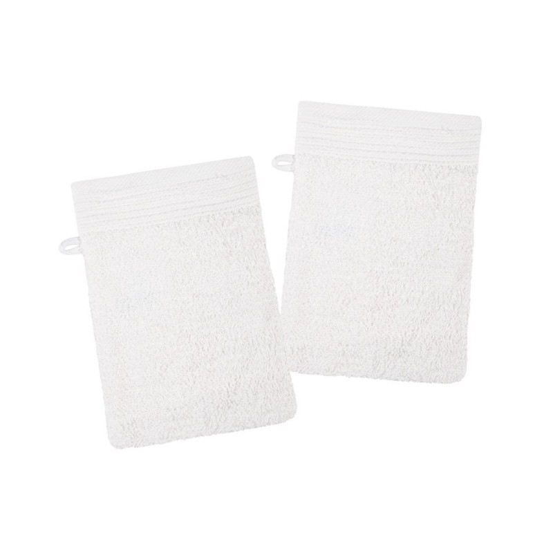 Lot de 2 gants de toilette Lylia 15x21 cm – 100% coton éponge – Plusieurs coloris