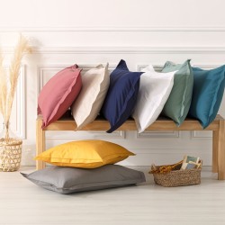 Taie d’oreiller Couleur Moderne – 100% coton 57 fils, Oeko-Tex®, plusieurs coloris