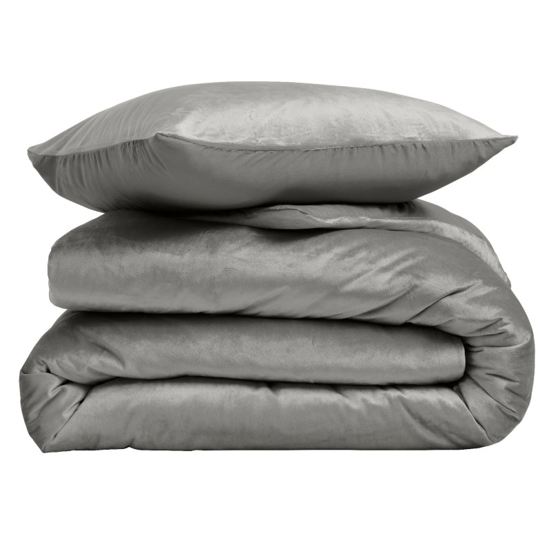 Parure de lit Veline velours uni – Douceur et élégance – Plusieurs coloris disponibles