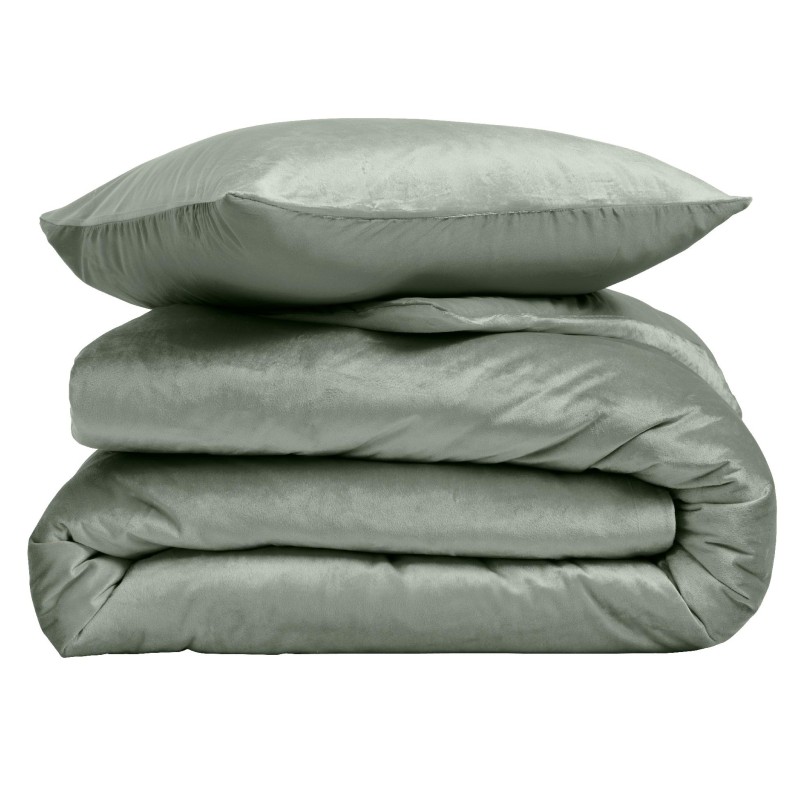Parure de lit Veline velours uni – Douceur et élégance – Plusieurs coloris disponibles