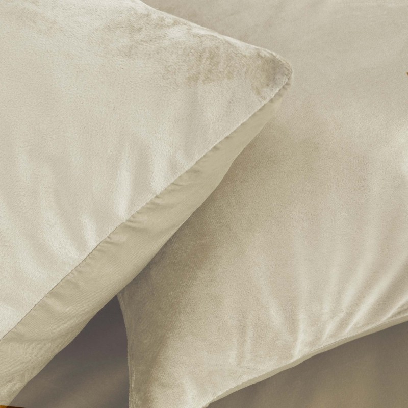 Parure de lit Veline velours uni – Douceur et élégance – Plusieurs coloris disponibles