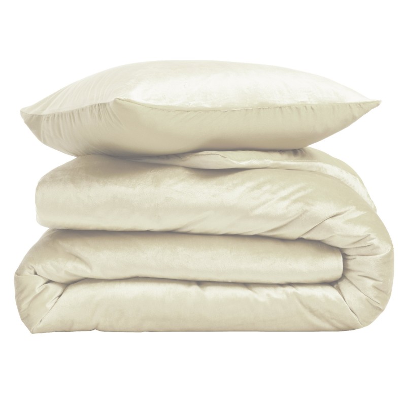Parure de lit Veline velours uni – Douceur et élégance – Plusieurs coloris disponibles