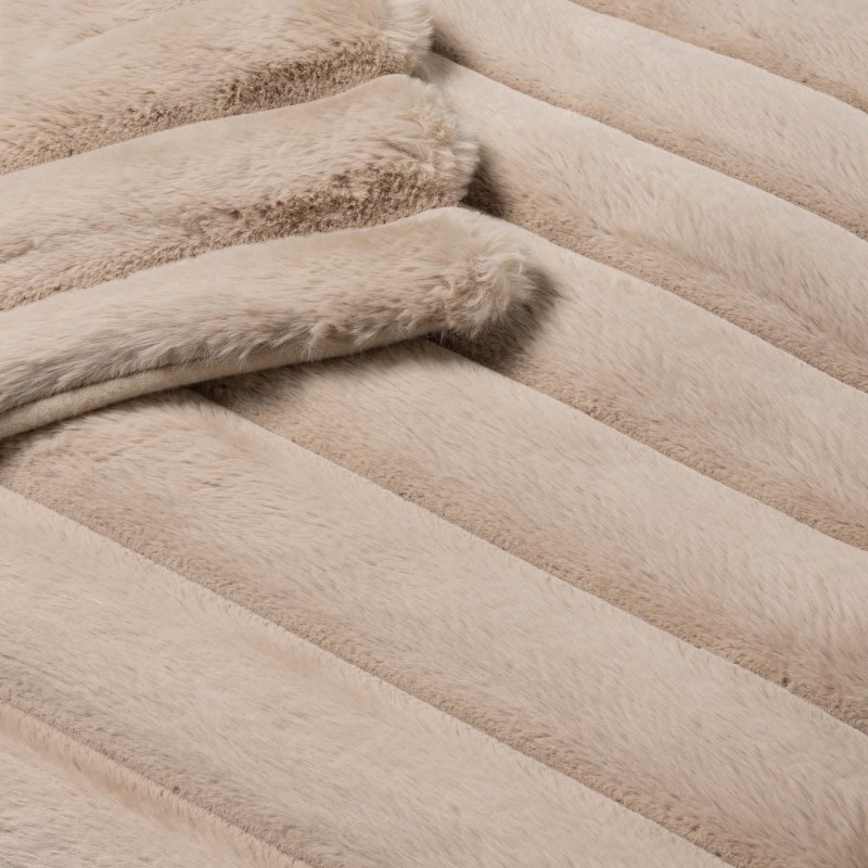 Plaid Serenity crème ou sable – ultra doux effet peluche | 125x150 cm ou 180x220 cm