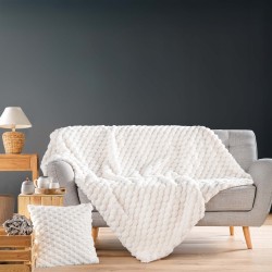 Plaid Breetzy crème ultra doux – effet peluche & sherpa | 3 tailles disponibles