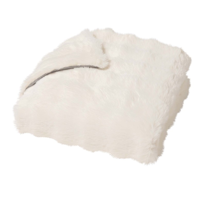 Plaid Mountain crème ou gris – Doux, chaud et cocooning – 125x150 ou 180x220 cm