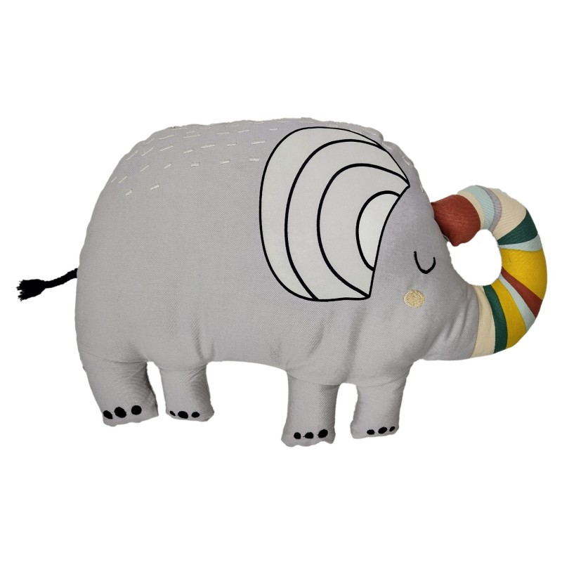 Coussin Élégant en Forme d’Éléphant 50 x 35 cm – Collection SAVANE