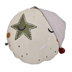 Coussin rond SKY DREAM 40 cm – Déhoussable, 100% coton