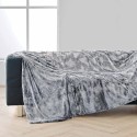 Plaid Antartic Gris 180x220 cm – Ultra Doux, Chaud, Réversible, 100% Polyester – Plaid Grand Format pour Salon & Chambre