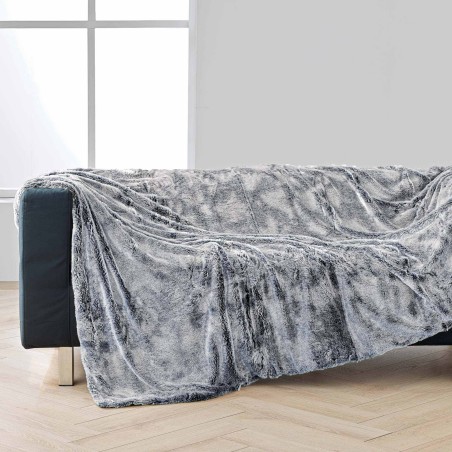 Plaid Antartic Gris 180x220 cm – Ultra Doux, Chaud, Réversible, 100% Polyester – Plaid Grand Format pour Salon & Chambre