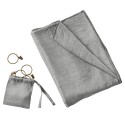 Rideau ajustable LYSANDRE 140x270 cm + 8 anneaux pince – 100% Lyocell Tencel lavé