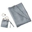 Rideau ajustable LYSANDRE 140x270 cm + 8 anneaux pince – 100% Lyocell Tencel lavé