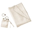 Rideau ajustable LYSANDRE 140x270 cm + 8 anneaux pince – 100% Lyocell Tencel lavé