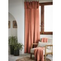 Rideau ajustable LYSANDRE 140x270 cm + 8 anneaux pince – 100% Lyocell Tencel lavé