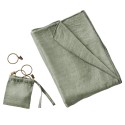 Rideau ajustable LYSANDRE 140x270 cm + 8 anneaux pince – 100% Lyocell Tencel lavé