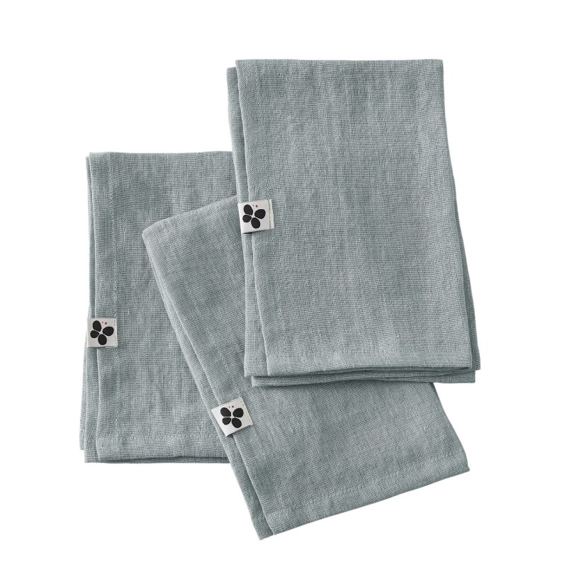 Lot de 3 Serviettes de table en lin – Modèle Soline