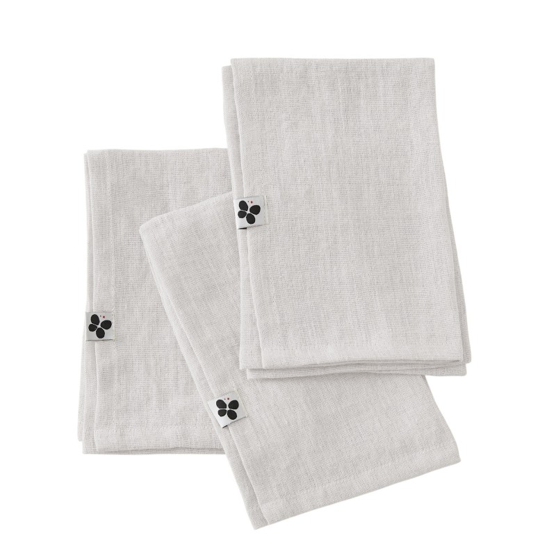 Lot de 3 Serviettes de table en lin – Modèle Soline