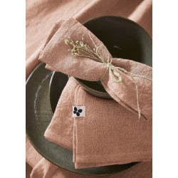 Lot de 3 Serviettes de table en lin – Modèle Soline