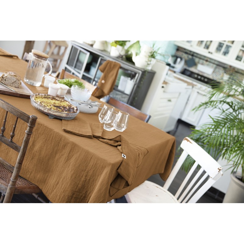 Nappe rectangle en gaze de coton GAIA – Élégance et douceur naturelle