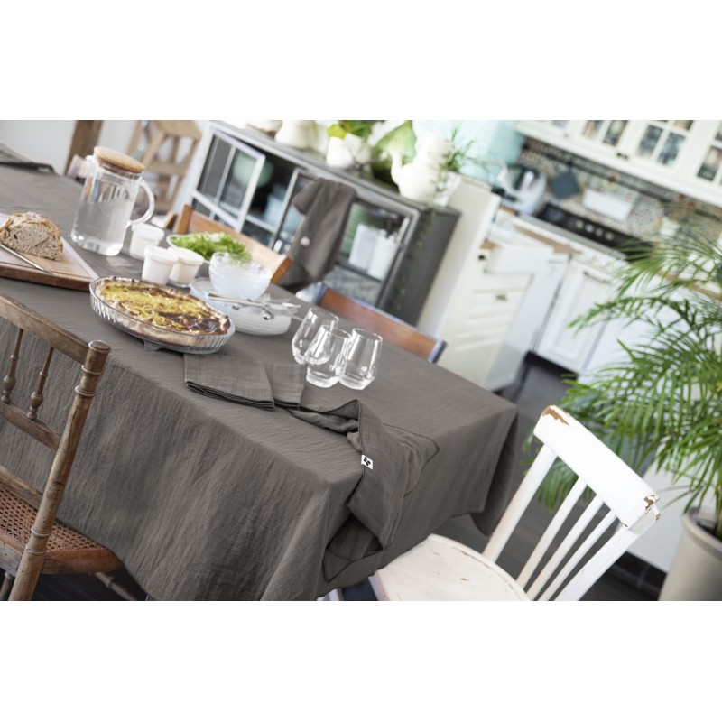 Nappe rectangle en gaze de coton GAIA – Élégance et douceur naturelle