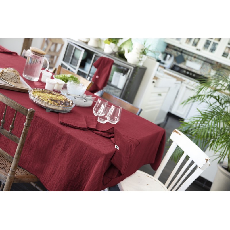 Nappe rectangle en gaze de coton GAIA – Élégance et douceur naturelle