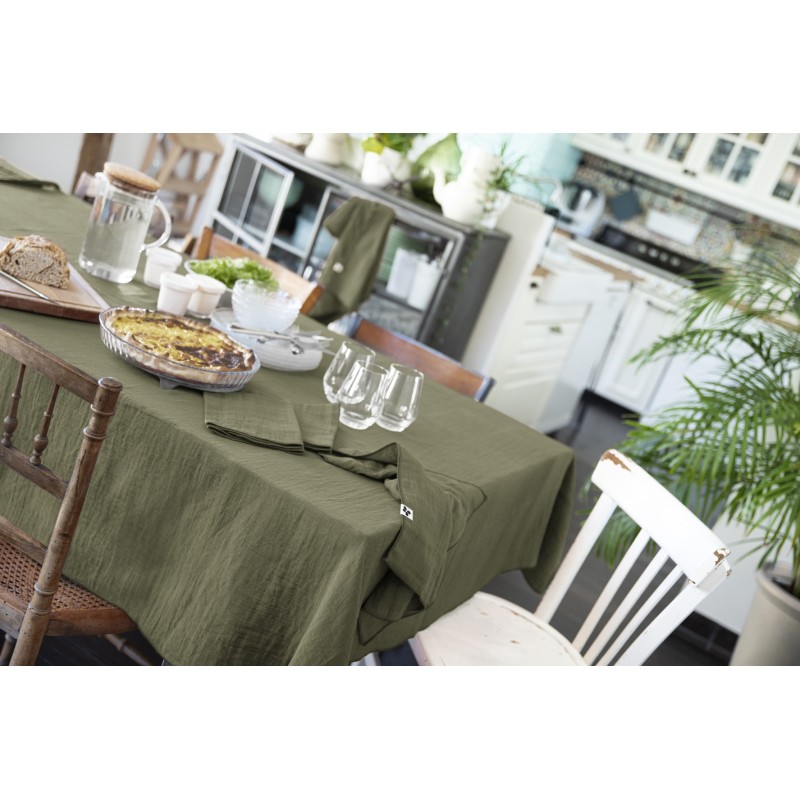 Nappe rectangle en gaze de coton GAIA – Élégance et douceur naturelle