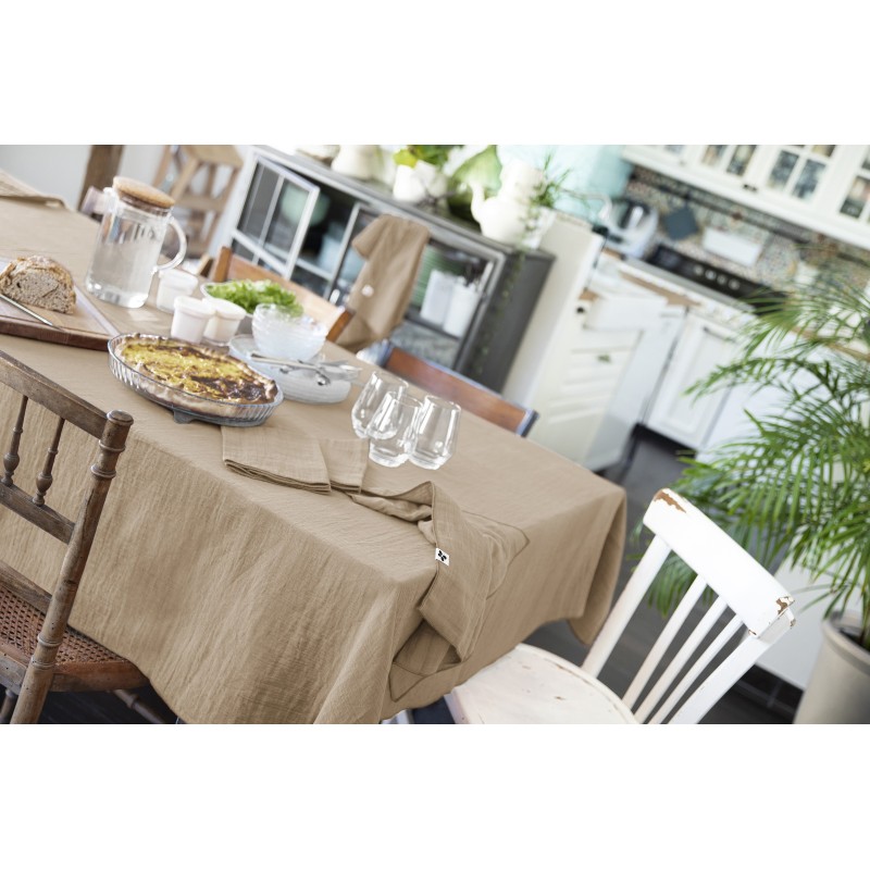 Nappe rectangle en gaze de coton GAIA – Élégance et douceur naturelle