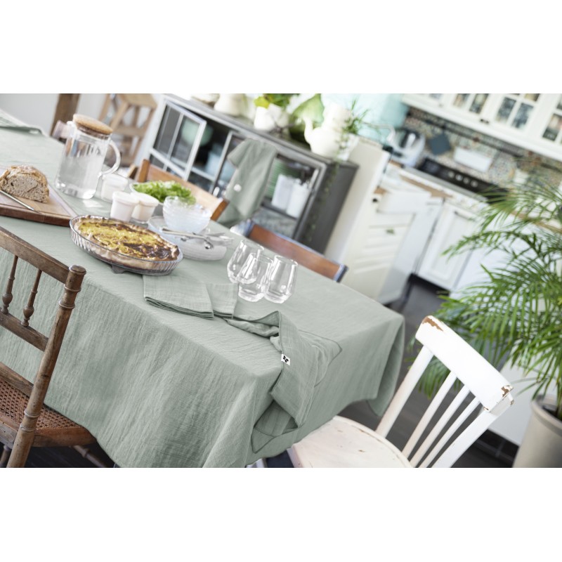 Nappe rectangle en gaze de coton GAIA – Élégance et douceur naturelle