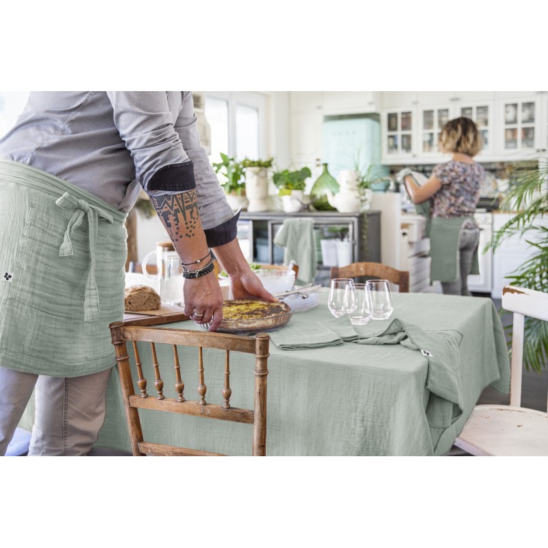 Nappe rectangle en gaze de coton GAIA – Élégance et douceur naturelle