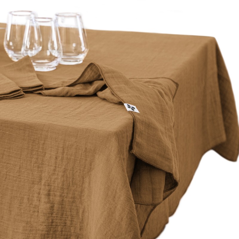 Nappe rectangle en gaze de coton GAIA – Élégance et douceur naturelle