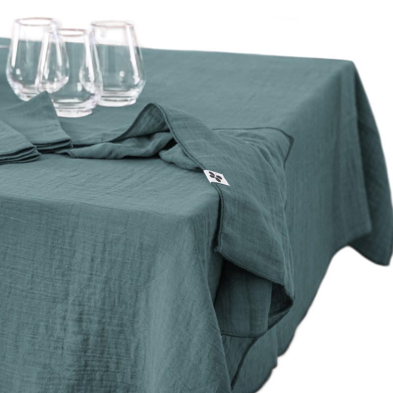 Nappe rectangle en gaze de coton GAIA – Élégance et douceur naturelle
