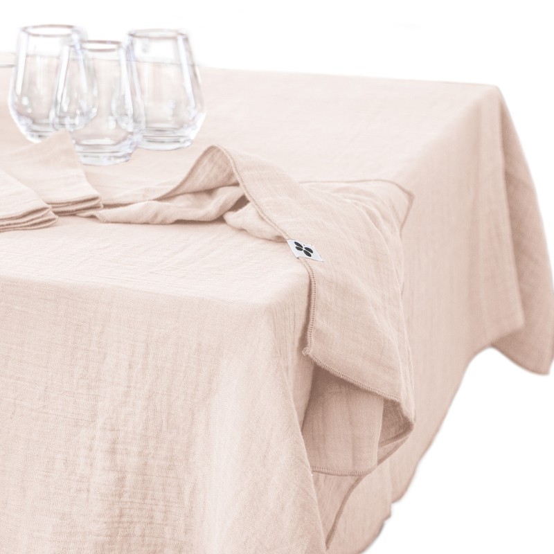 Nappe rectangle en gaze de coton GAIA – Élégance et douceur naturelle