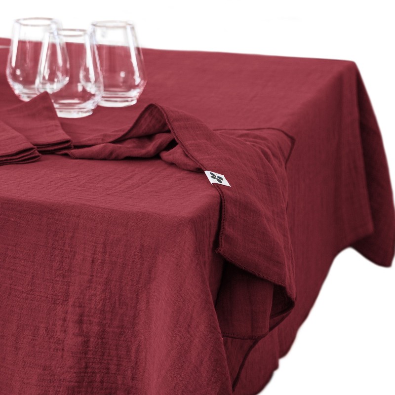 Nappe rectangle en gaze de coton GAIA – Élégance et douceur naturelle