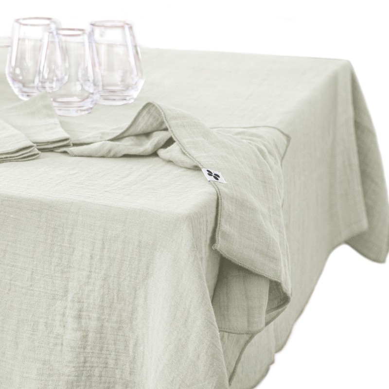 Nappe rectangle en gaze de coton GAIA – Élégance et douceur naturelle