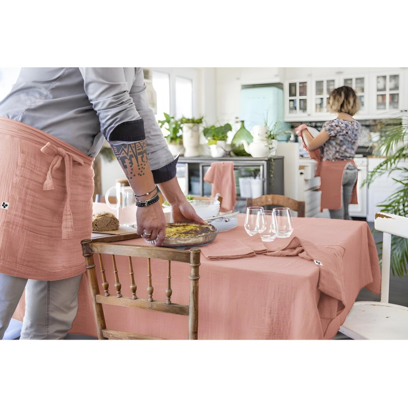 Nappe rectangle en gaze de coton GAIA – Élégance et douceur naturelle