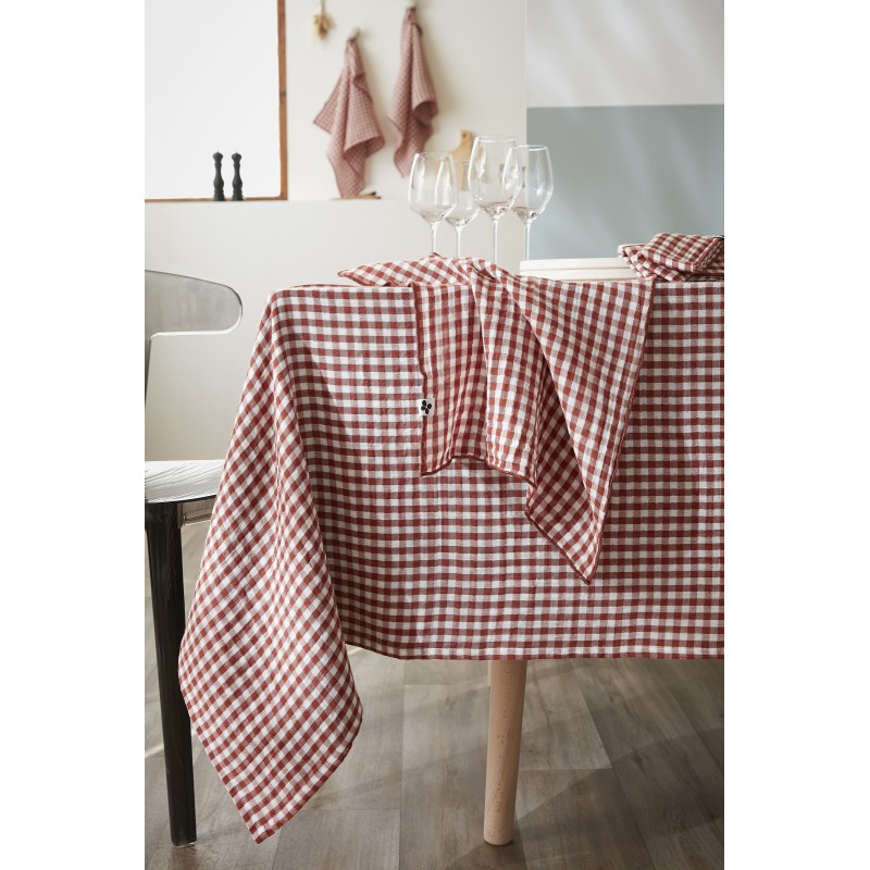 Nappe rectangle VICKIE en gaze de coton – Douceur, élégance et naturel