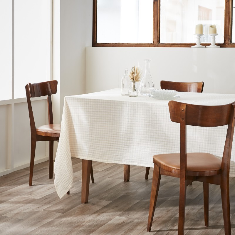 Nappe rectangle VICKIE en gaze de coton – Douceur, élégance et naturel