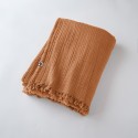 Plaid à franges GAIA en gaze de coton – Douceur et élégance pour votre intérieur