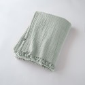 Plaid à franges GAIA en gaze de coton – Douceur et élégance pour votre intérieur