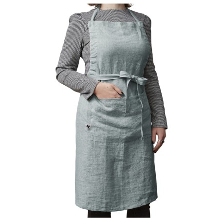 Tablier ajustable en lin lavé SOLINE – Élégance et praticité en cuisine