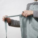 Tablier ajustable en lin lavé SOLINE – Élégance et praticité en cuisine