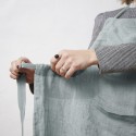 Tablier ajustable en lin lavé SOLINE – Élégance et praticité en cuisine