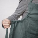 Tablier ajustable en lin lavé SOLINE – Élégance et praticité en cuisine