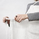 Tablier ajustable en lin lavé SOLINE – Élégance et praticité en cuisine